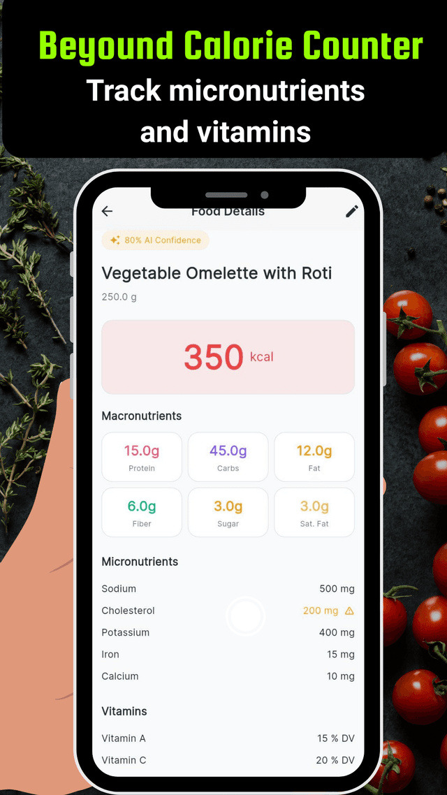Snapie AI Nutrition Details